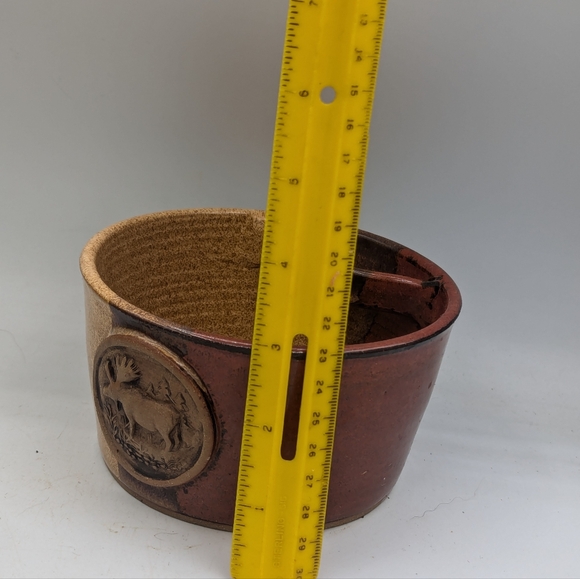 Montana Art Pottery Moose Chili bowl Signed Judy Siler - Picture 8 of 8